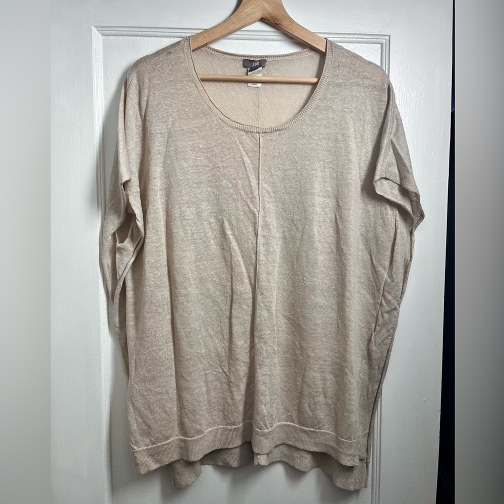 J.Jill Linen Blouse - Sand